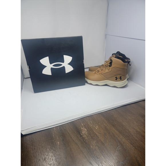 Under Armour Other - Under Armour Stellar G2 6" Mens 9 Brown White Tactical Hiking Boot 3025578-200